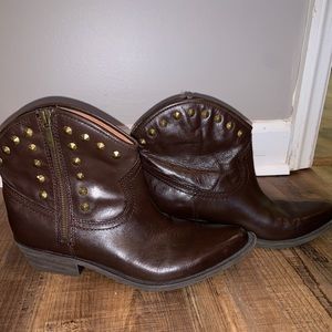 Lucky Brand western booties with studs